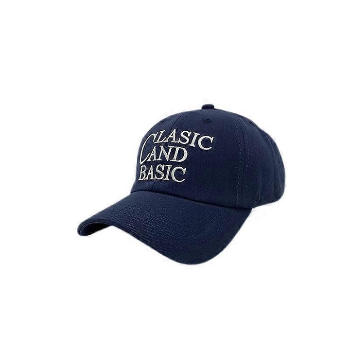 Sapca de baseball casual la moda, cu alfabet, fata mica, cu soft top, albastru inchis