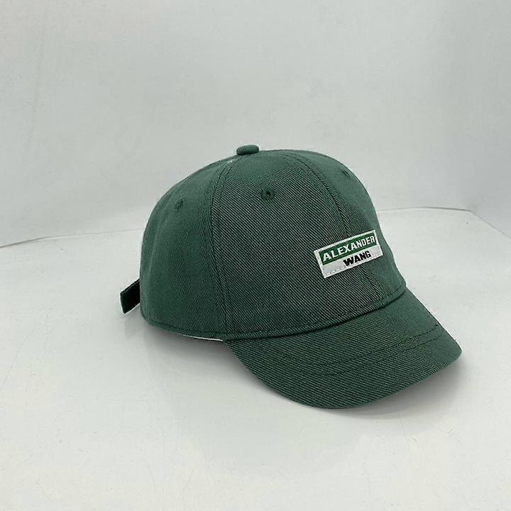 Sapca de baseball reglabila cu boruri scurte si litere brodate pentru barbati si femei (verde)