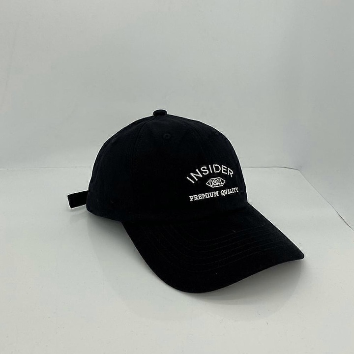 Sapca de baseball reglabila cu litera N brodata pentru barbati si femei (negru)