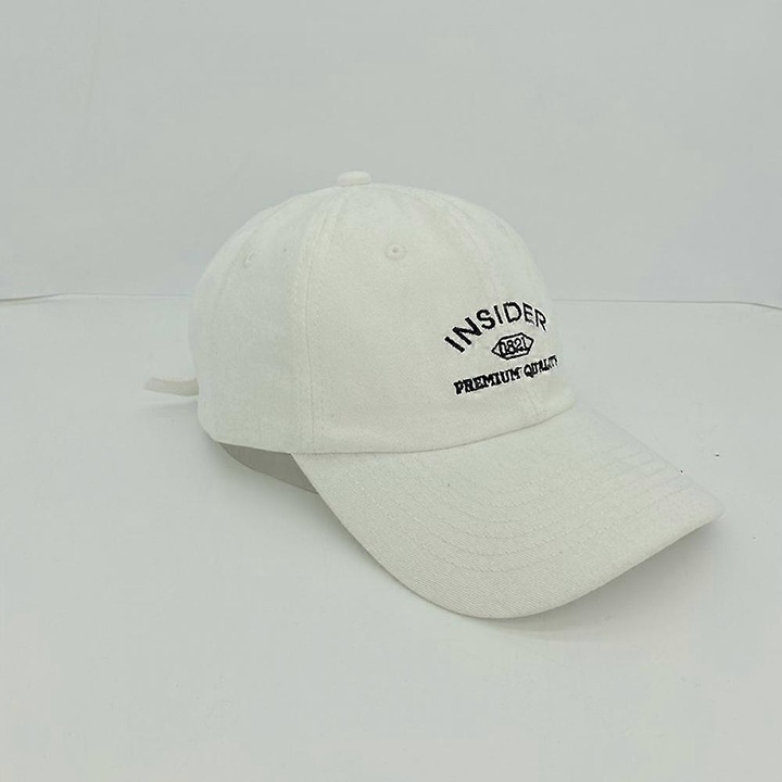 Sapca de baseball reglabila cu litera N brodata pentru barbati si femei (alb)