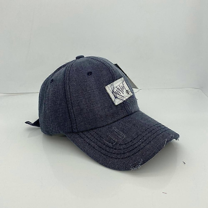 Sapca de baseball reglabila, brodata, cu orificiu pentru palarie, pentru barbati si femei (albastru marin)