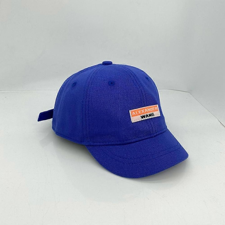 Sapca de baseball reglabila cu boruri scurte si litere brodate pentru barbati si femei (albastru)