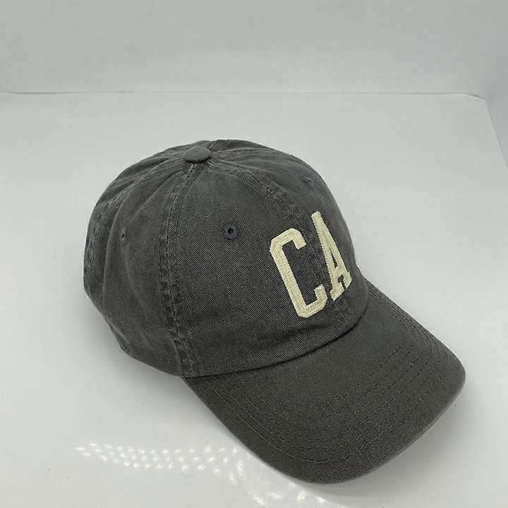Sapca de baseball reglabila cu litera Ca brodata pentru barbati si femei (gri)