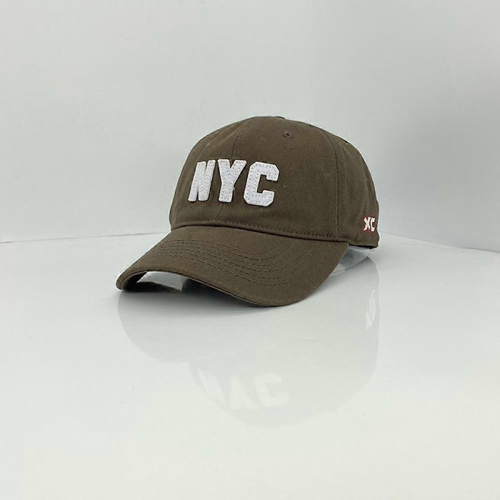 Sapca de baseball reglabila cu litere brodate din New York pentru barbati si femei (maro)