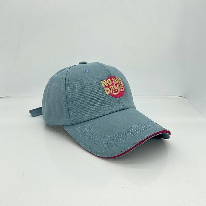 Sapca de baseball pentru barbati, cu model simplu, brodat, cu margini arcuite, culoare albastru deschis, pentru barbati, nisa