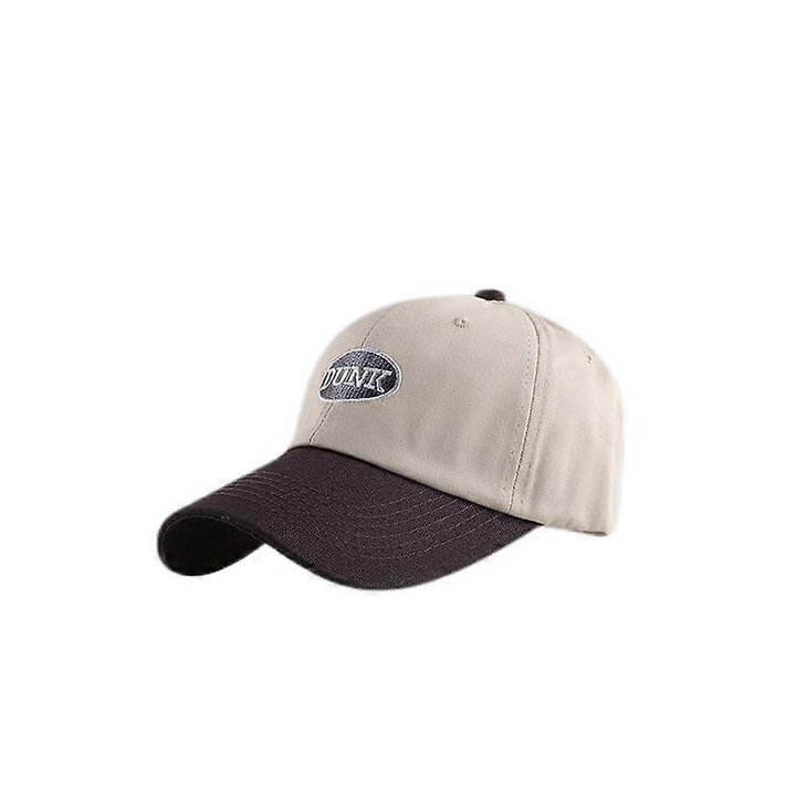 Дамска бейзболна шапка, с цветни букви, универсална, подходяща за кръгло лице, шапка с козирка, шапка за слънце, цвят кафе