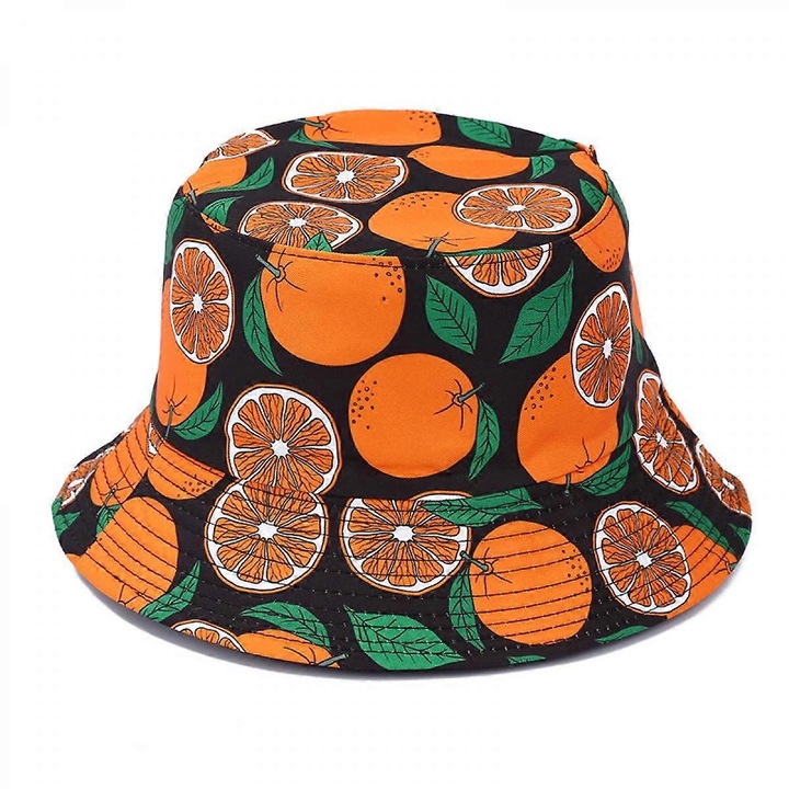 Palarie de plaja pliabila cu imprimeu de fructe, unisex, palarie de plaja, palarie de plaja pliabila, palarie de soare pentru plaja, Unisex