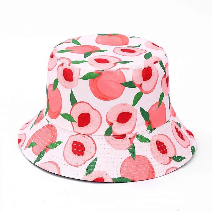 Palarie de plaja pliabila cu imprimeu de fructe, unisex, palarie de plaja, palarie de plaja pliabila, palarie de soare pentru plaja, Unisex