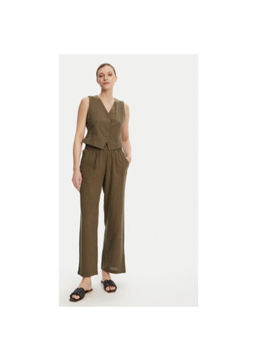 Vero Moda noi nadrag, 10333796, Biopamut/Len, Zold, Zöld