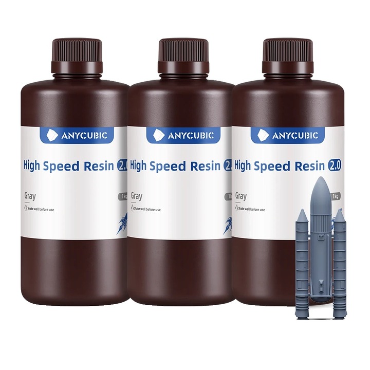 3D gyanta, 2.0 szürke, 3 kg, alacsony viszkozitású, nagy sebességű
