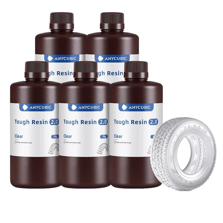 3D gyanta, 5 kg, átlátszó, nagy pontosságú, tartós