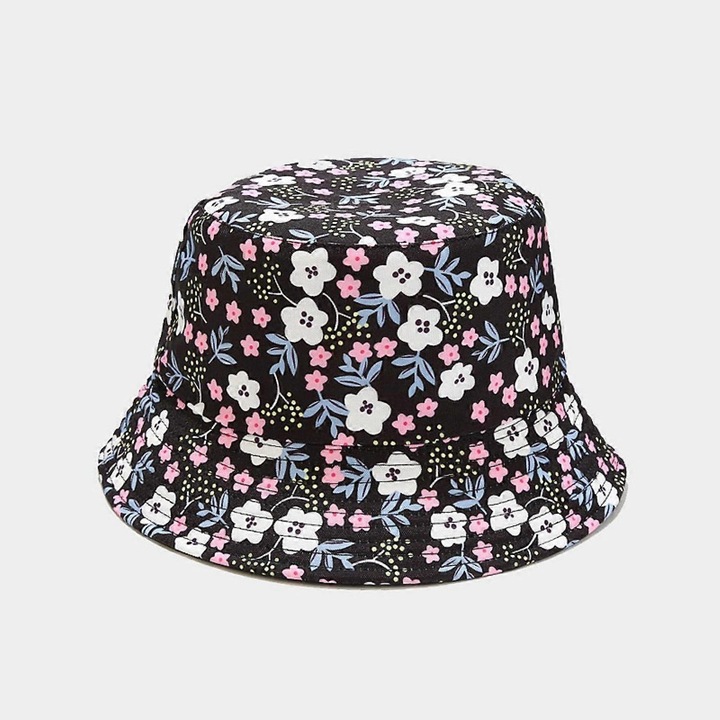 Palarie unisex cu doua fete, palarie de pescar, palarie de soare reversibila pentru femei si barbati, neagra