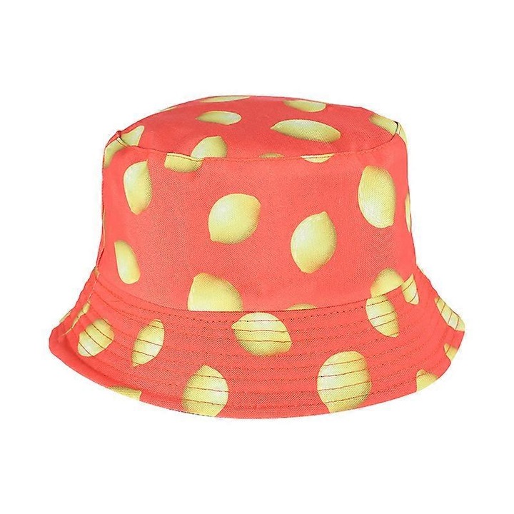 Palarie de pescar cu model de fructe pentru barbati si femei, palarie de soare pentru agrement in aer liber, palarie de vara pentru calatorii