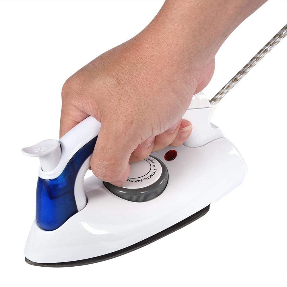 Fier de calcat mini, electric, 700W, capacitate 80ml, albastru/alb