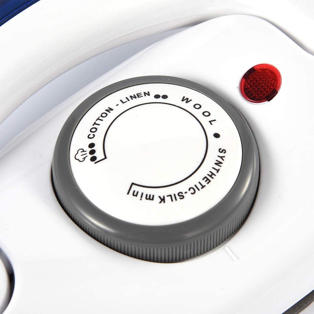 Fier de calcat mini, electric, 700W, capacitate 80ml, albastru/alb