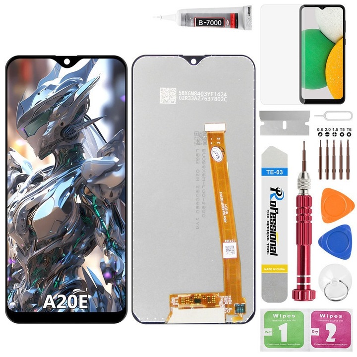 LCD екран за Samsung Galaxy A20E SM-A202, черен, без рамка