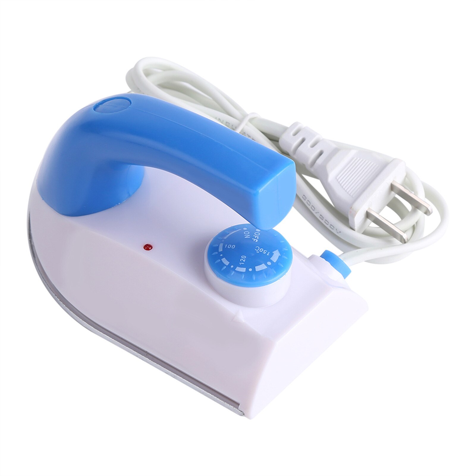 Fier de calcat mini portabil, control temperatura, albastru/alb, 7.5x11.5x6.7cm