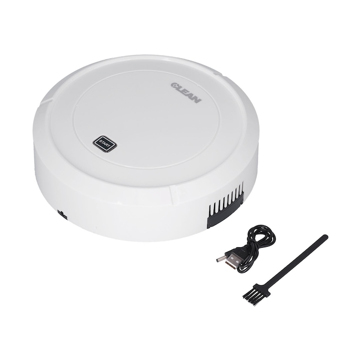 Aspirator portabil, negru/alb, USB-C, pentru curatare auto, birou, tastatura