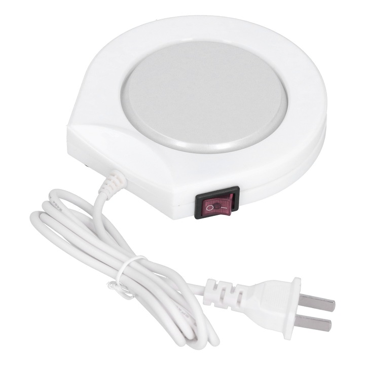 Incalzitor de ceai/cafea pentru acasa, 220V, 70-80°C, 153g, alb