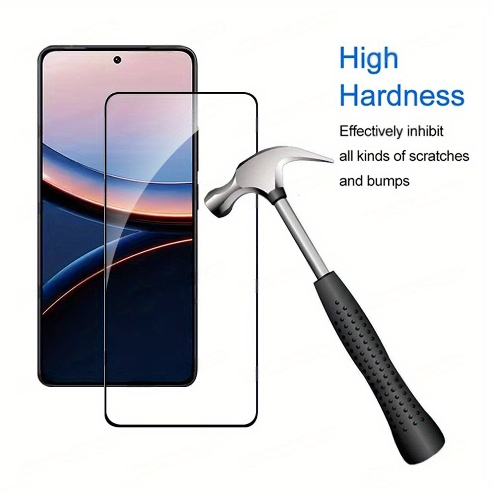 Set 2 folii protectie sticla securizata pentru Poco F7 Ultra poco F7 Pro, transparent, 0.33mm, rezistenta la zgarieturi