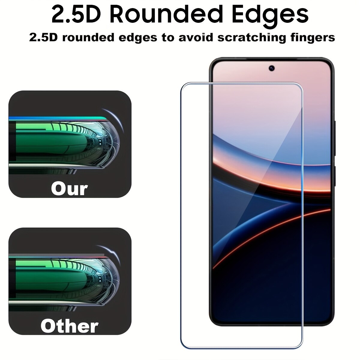 Set 2 folii protectie sticla securizata pentru Poco F7 Ultra poco F7 Pro, transparent, 0.33mm, rezistenta la zgarieturi