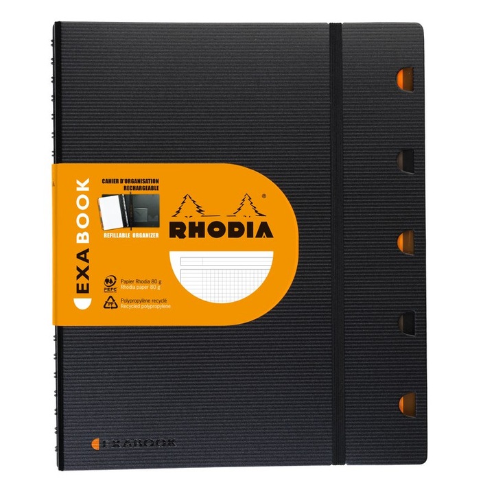 Caiet organizare A4+ spirala 80 file Clairefontaine Rhodia Exabook