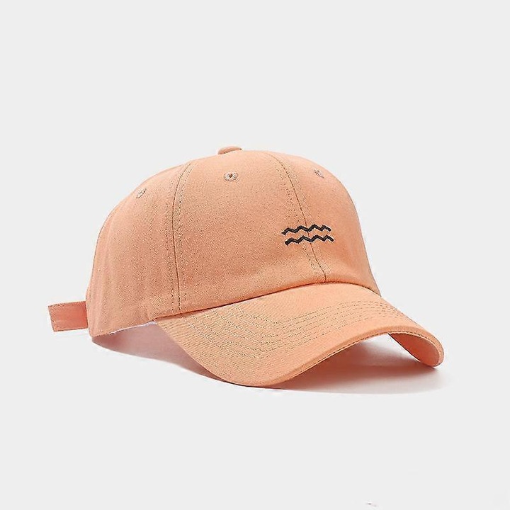 Sapca de baseball noua pentru femei, cu fata mica, stil simplu, toate asortate, culoare solida, cu varf, portocaliu