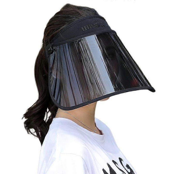 OEM Sapka napellenzővel és HD polarizált lencsékkel, UV-szűrős napellenzővel, állítható izzadságpánttal, kültéri használatra, golfozáshoz, strandra (fekete)