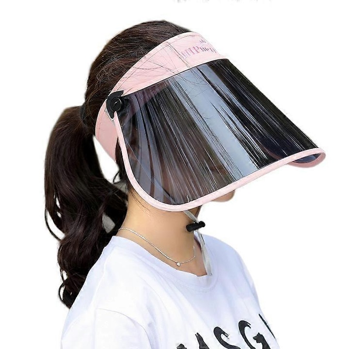 Sapka napellenzővel és HD polarizált lencsékkel, UV-szűrős napellenzővel, állítható izzadságpánttal, kültéri használatra, golfozáshoz, strandra (rózsaszín)