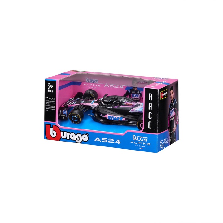 Bb38175-38219/31 Forma 1 1/43-as modell – Alpine A524 (2024) Esteban Ocon