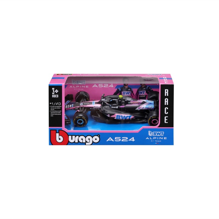 Bb38175-38219/10 Forma-1 modell 1/43 – Alpine A524 (2024) Pierre Gasley