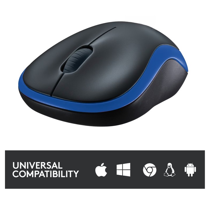 Мишка M185, USB, Син