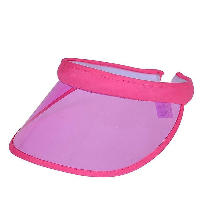 Palarie unisex cu viziera solara pe protectie UV, sapca sport, palarie goala de top pentru petrecere in aer liber pe plaja (roz)