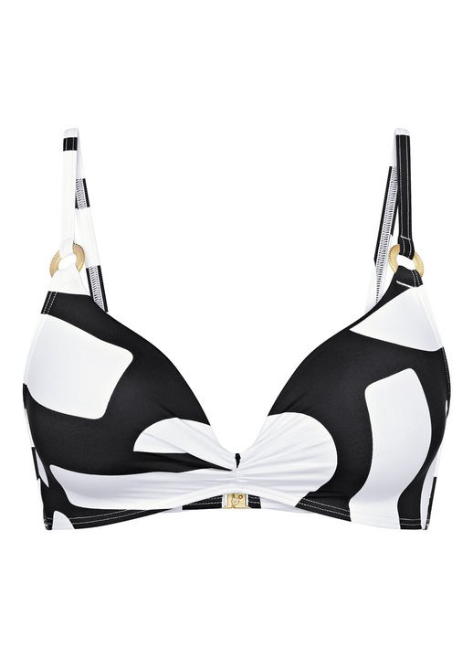 Дамски бански сутиен Triumph, черен/екрю, Черен/Екрю