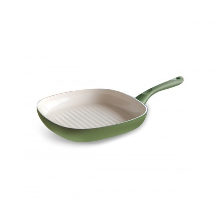 Tigaie TANGO grill 26x26cm strat non-aderent, verde