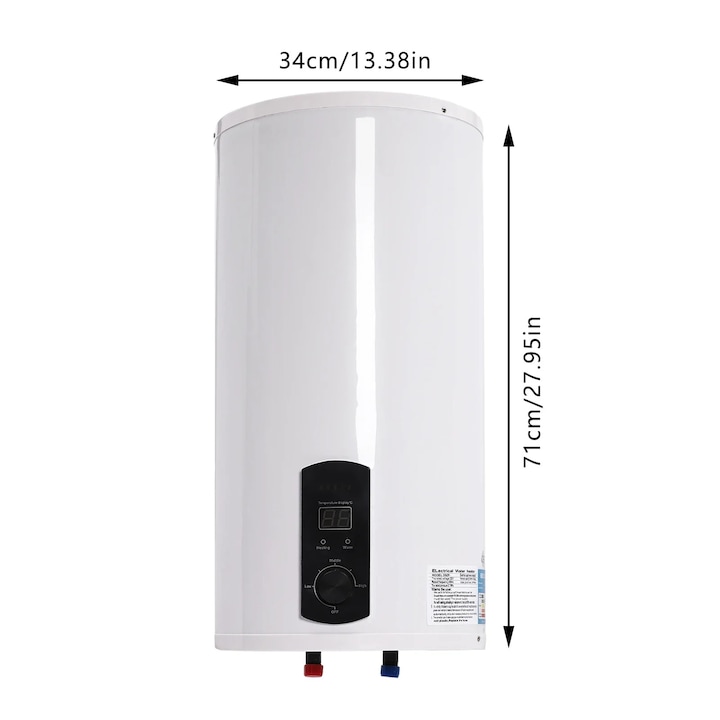 Boiler 2 kW, 80L, montare verticala, display LED - eMAG.ro