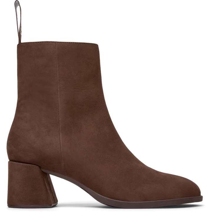 Camper, Ghete de piele intoarsa cu toc, Maro inchis