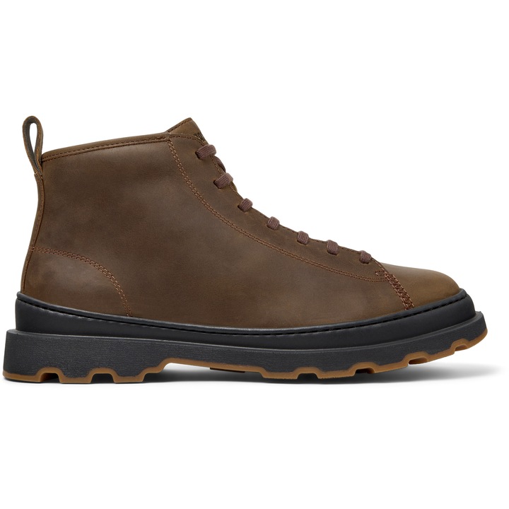 Camper, Ghete de piele cu fermoar Brutus+, Maro, 39