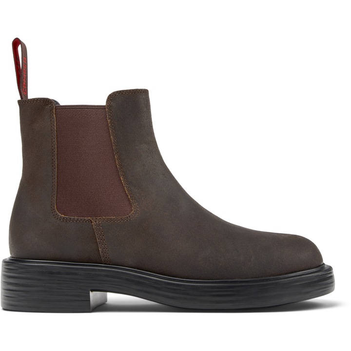 Camper, Ghete Chelsea de piele nabuc, Maro