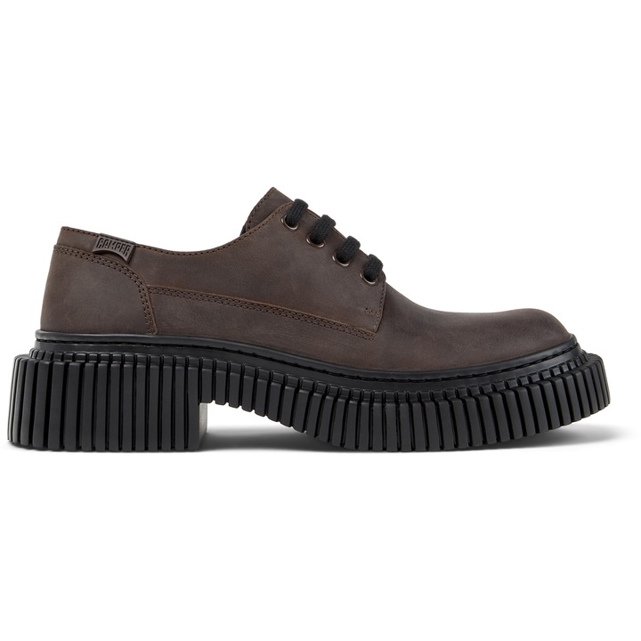 Camper, Pantofi de piele cu toc masiv Pix Berlin, Maro