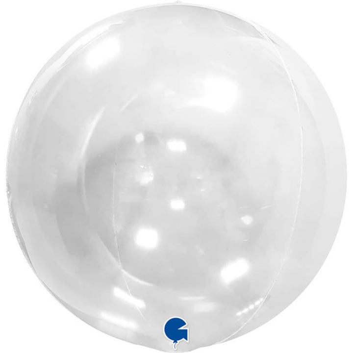 Átlátszó lufi 15 hüvelykes, Grabo, tartós, 4D szelepekkel, 38 cm