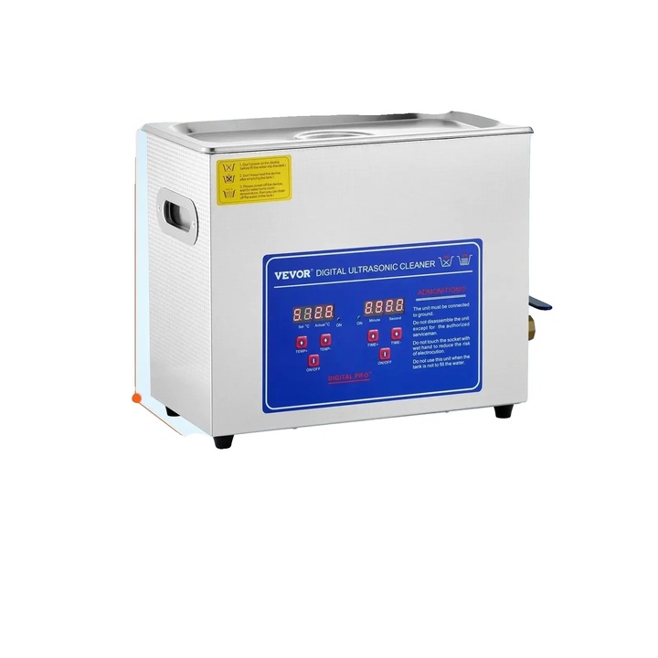 Aparat de curatare ultrasonic, 6L, inox, control digital, eficienta ridicata