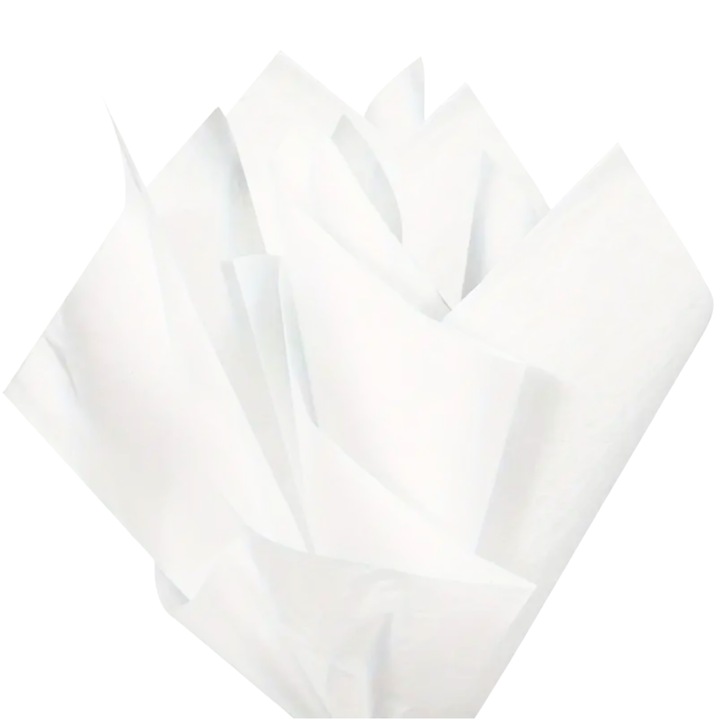 Pachet 24 bucati, Hartie matase, White, 75x50 cm