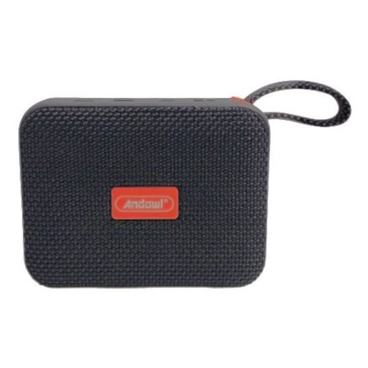 Boxa portabila QERE®, Subwoofer, Boombox si Lumini RGB 360°, Rezistente la praf si apa IPx5, Bluetooth 5.3, HI-FI, card MicroSD, Stick de memorie si cablu AUX, Negru