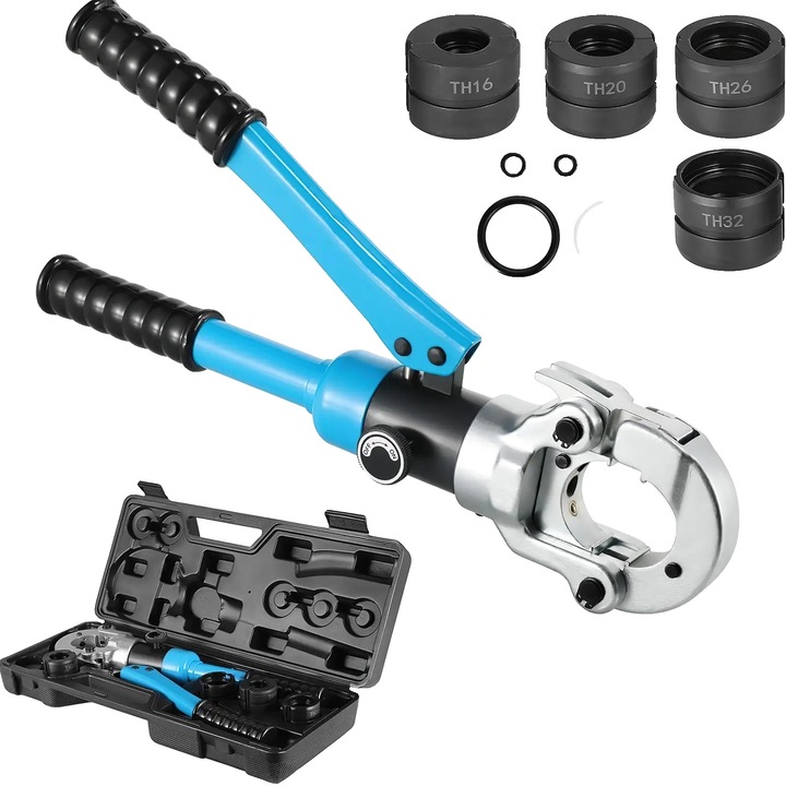 Set de clesti hidraulici, cap rotativ 360°, presiune maxima 10 tone, 16-32mm