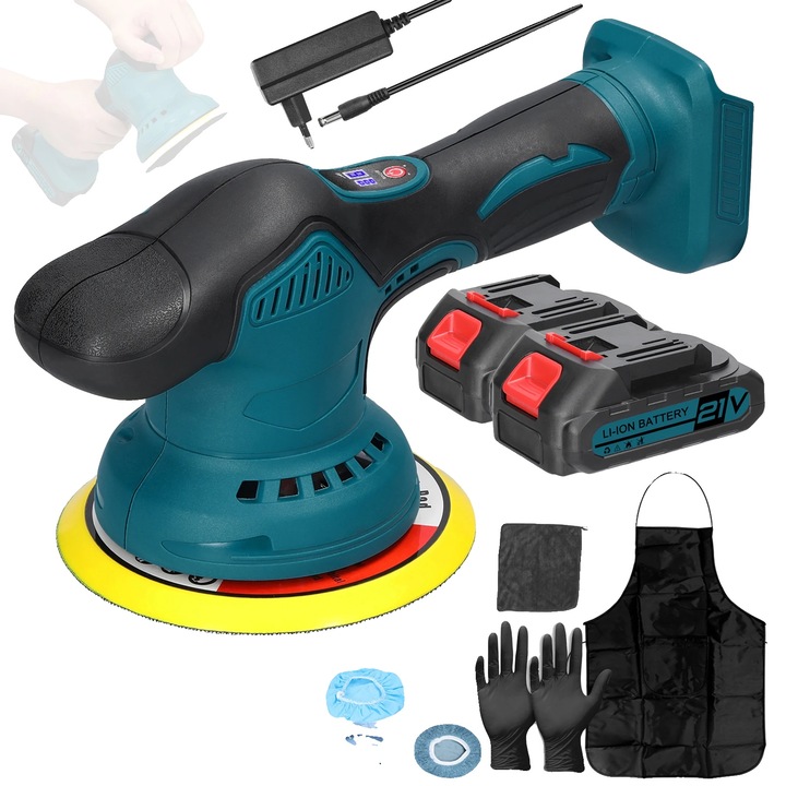 Polizor electric, viteze ajustabile, design ergonomic, set, 320x147x140mm