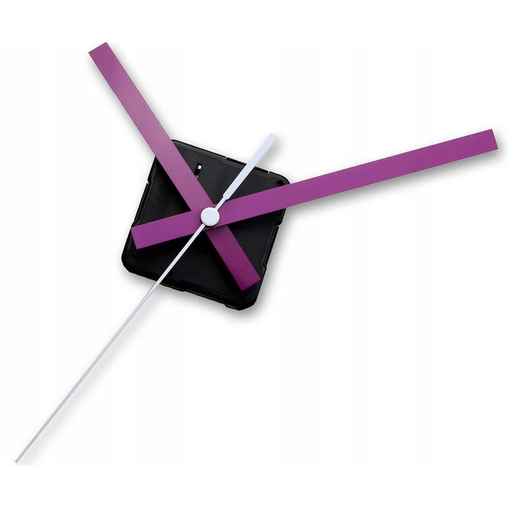 Mecanism de ceas de perete, ModernClock, cuart, silentios, 11.5 cm, violet