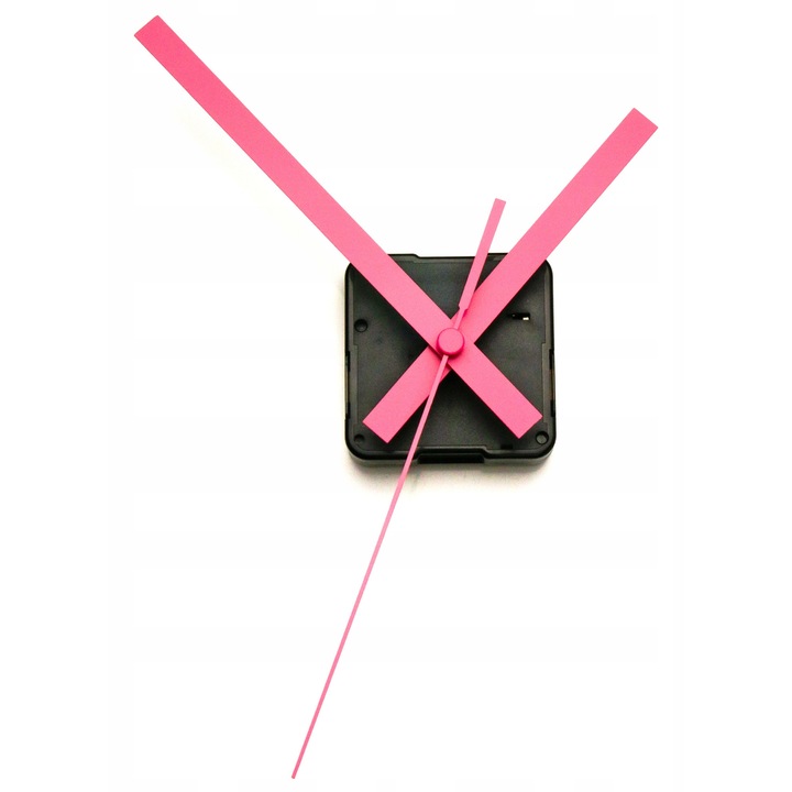 Mecanism ceas de perete, ModernClock, 9,5 mm, set 3 piese, roz, 56x56mm