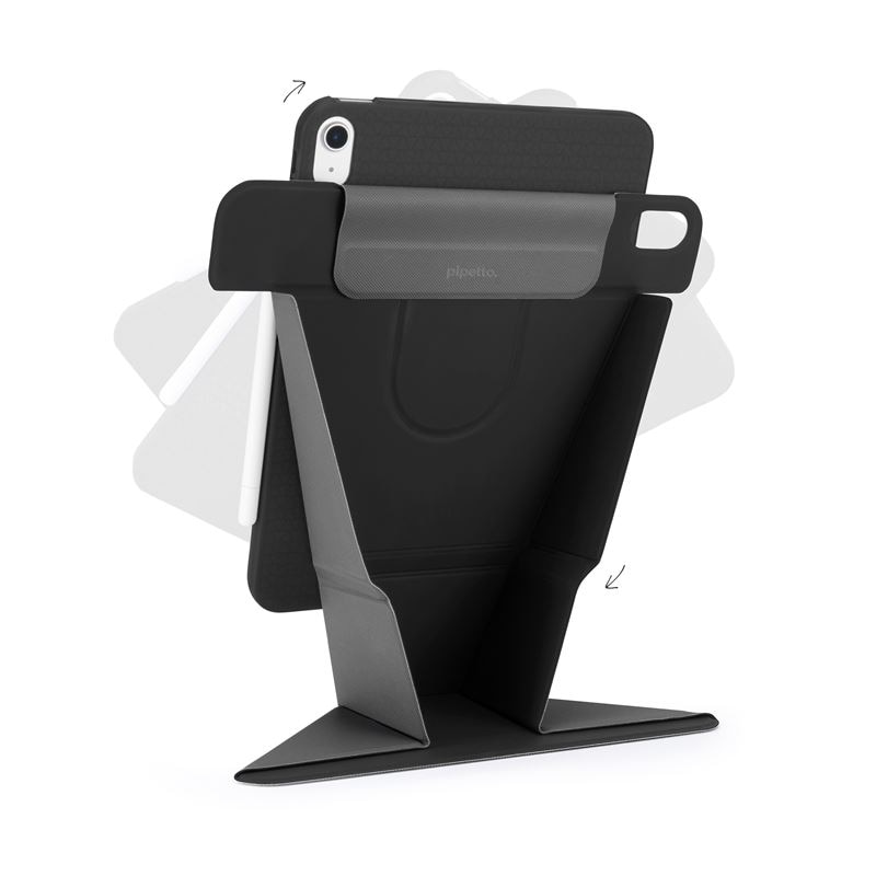 Husa Pipetto Origami No6 Stand, compatibila cu iPad Air 13 inch M3 2025/M2 2024, Black