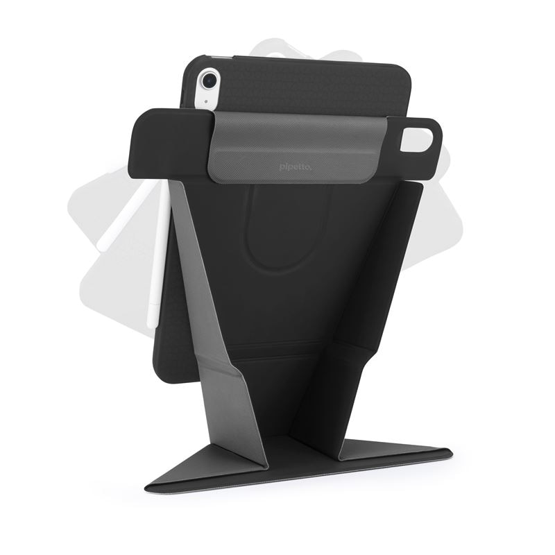 Husa Pipetto Origami No6 Stand, compatibila cu iPad Air 13 inch M3 2025/M2 2024, Black